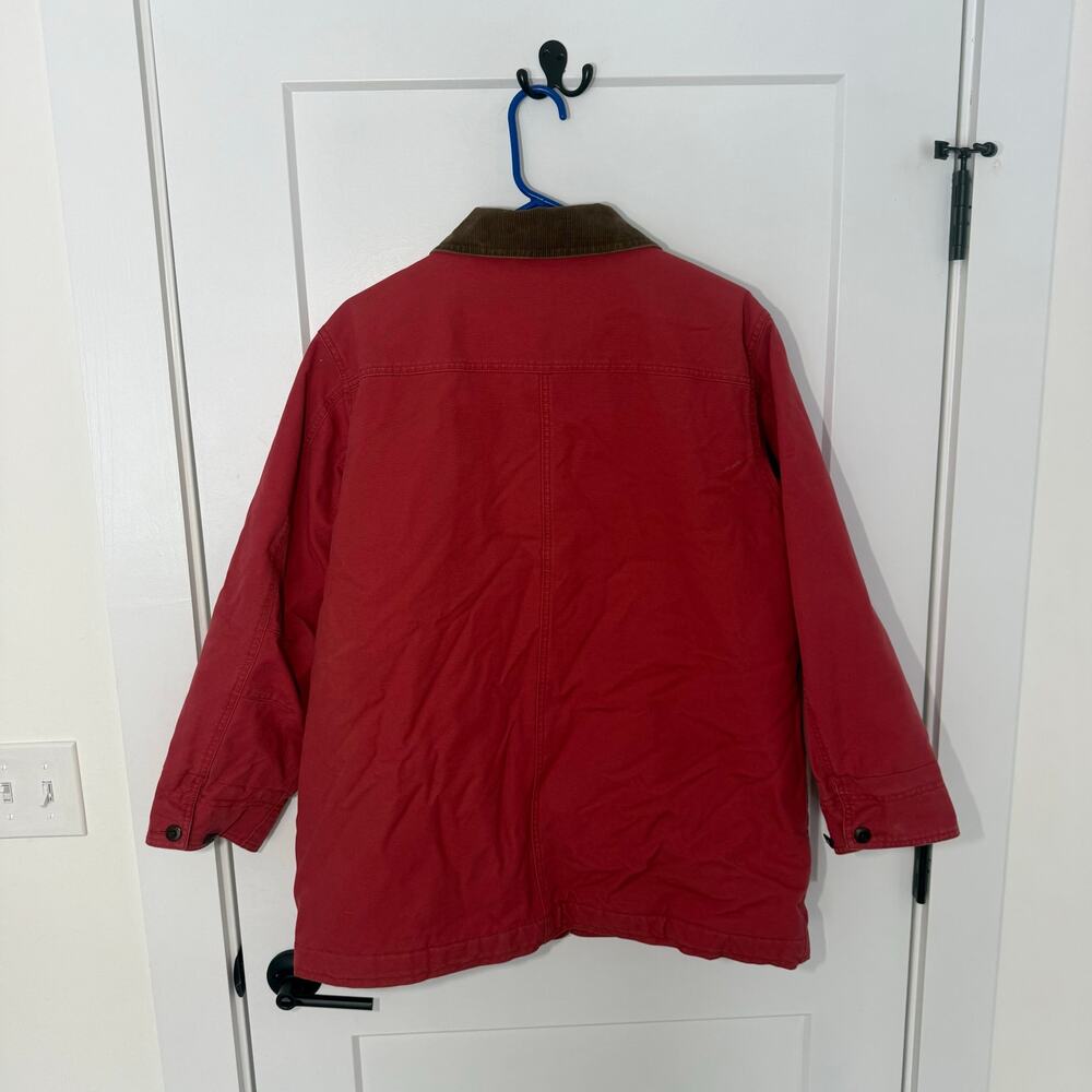 VTG LL Bean Heavyweight Canvas Barn Chore Jacket, Corduroy Collar, Insualted - Picture 6 of 14